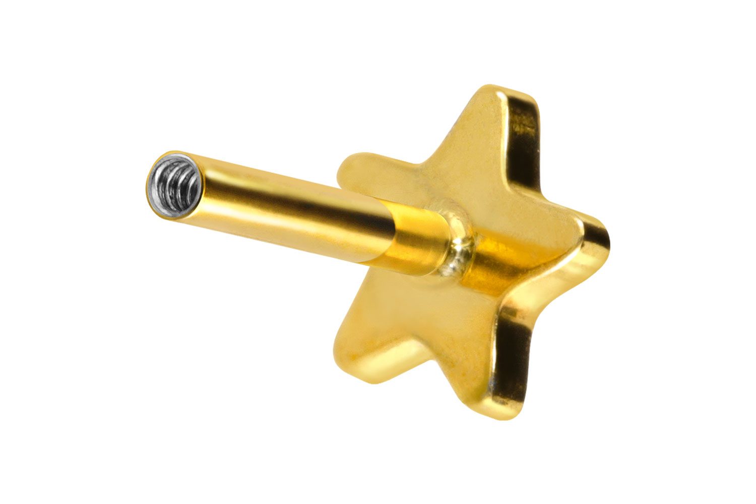 Titan Labret Piercing mit Innengewinde ohne Kugel STERN